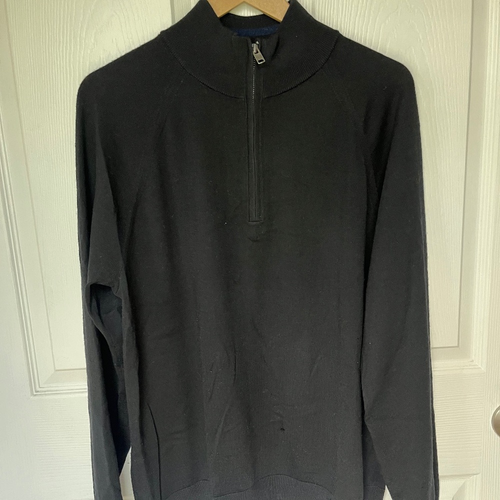 Gap 100% wool Mock Turtle neck zip up sweater